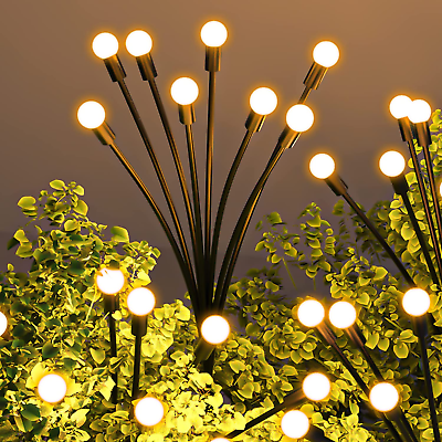 Solar Garden Lights | Firefly Garden Lights | 8 LED | Solar Light Set (Floor Mounted Pack of 8)