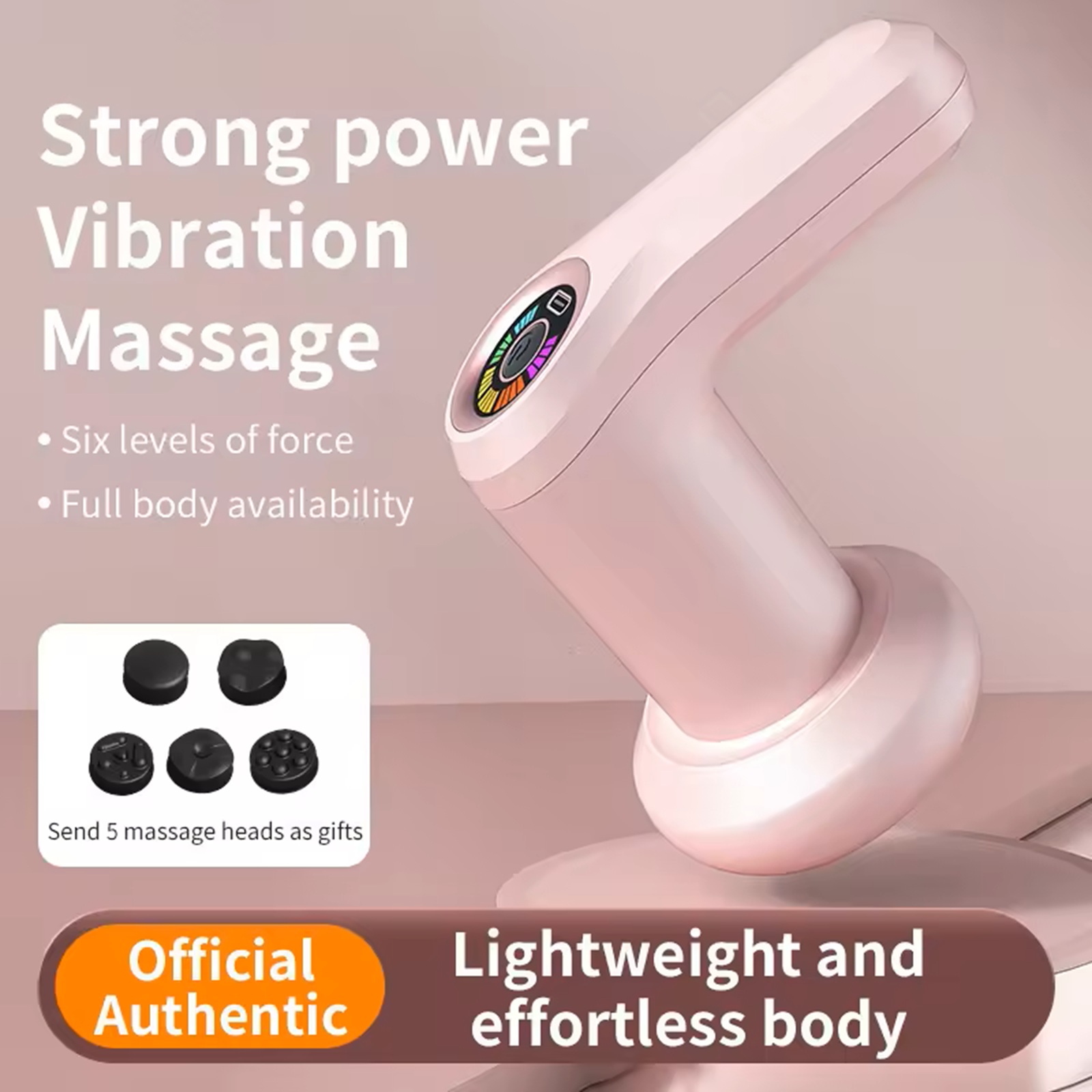 COEUS® Handheld Compact Deep Rolling Shiatsu Full Body Massager, 6 Speed Settings, Full Body Massage Tool for Back, Neck, Legs & Feet, White, Gift for Men & Women (Pink)